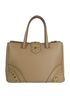 Turn Lock Studded Double Zip Tote, back view